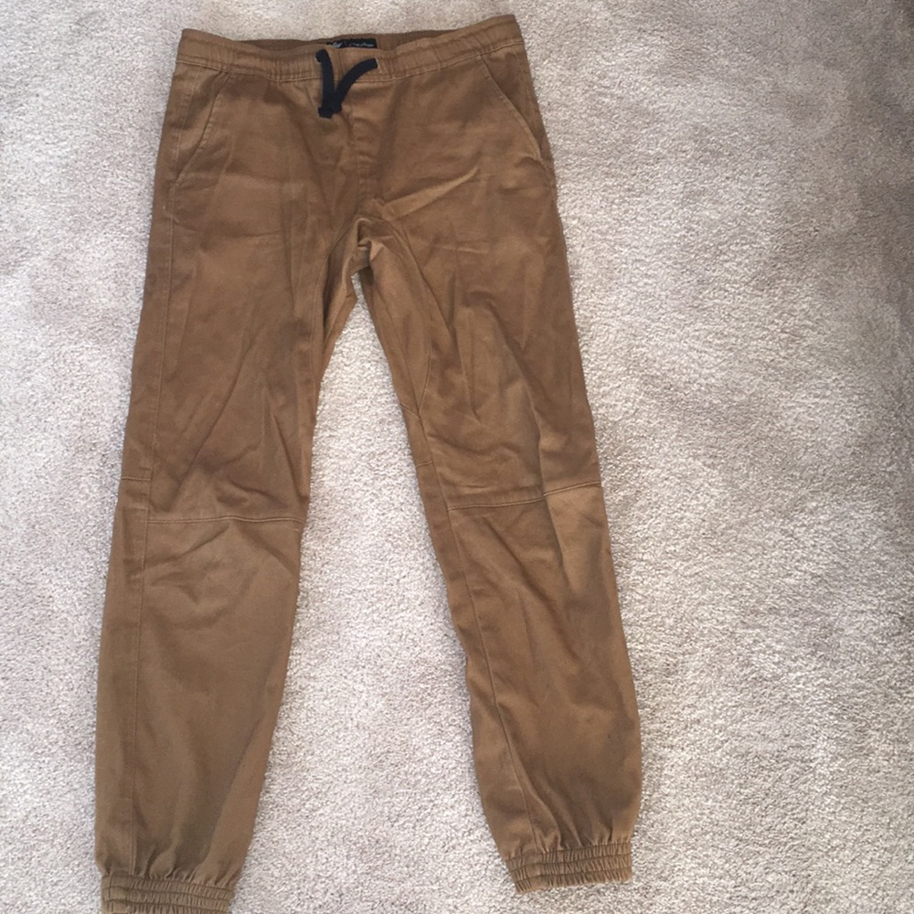 Boys Dark Khaki Joggers Size Medium
